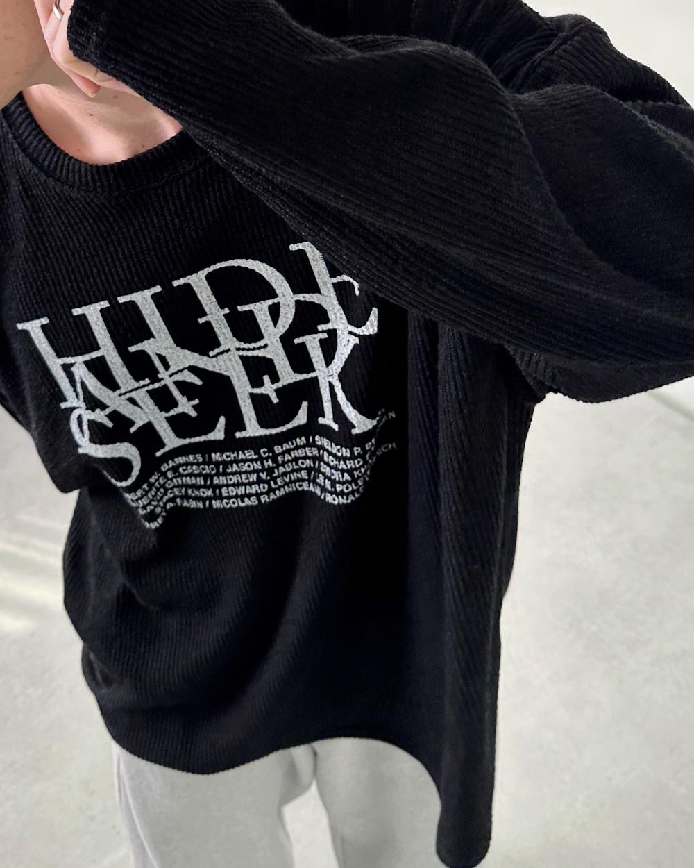 시크 니트 오버 루즈핏 긴팔 티