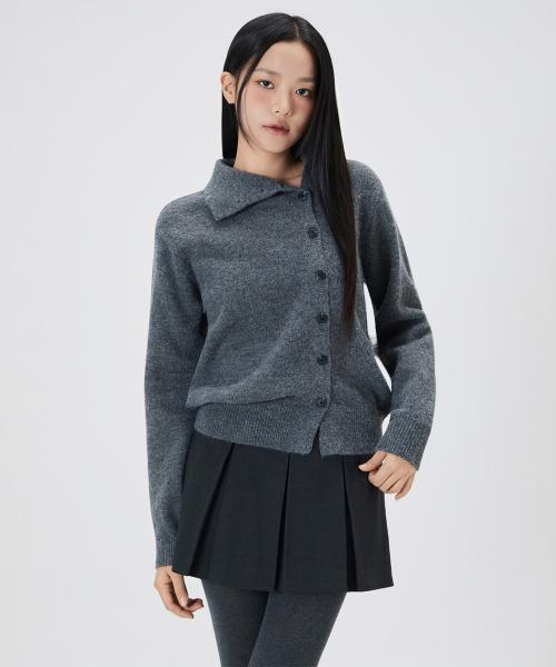 변형넥 언발란스 가디건 RE CKFV1SS_MIWCKG12QT