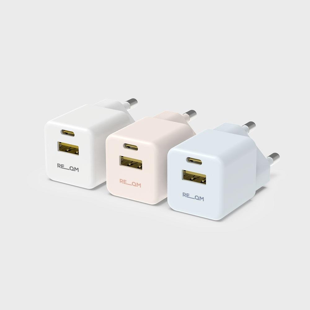 30W 2포트 고속 멀티 미니 충전기