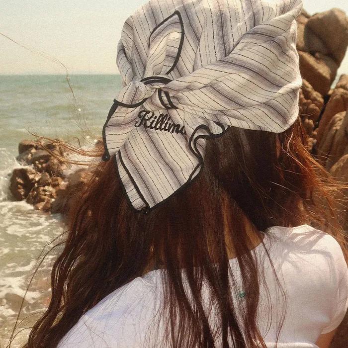 [2차 리오더][29CM단독] Stripe Picnic Scarf - Charcoal