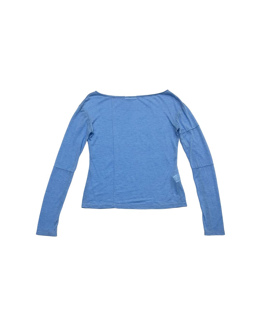 Line Tuck Boatneck Long Sleeve