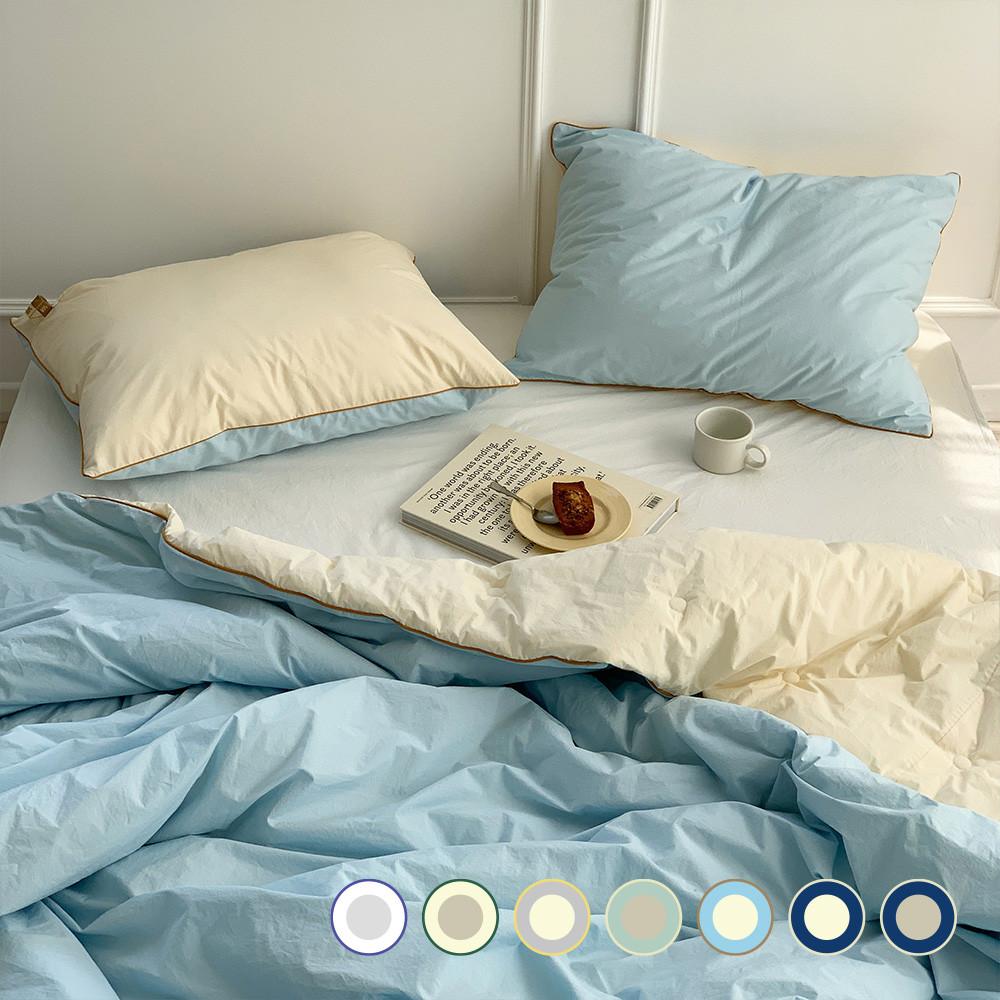 [라튤립] 플린 무봉제 리버서블 호텔식 사계절 여름용 얇은 차렵이불 알러지케어