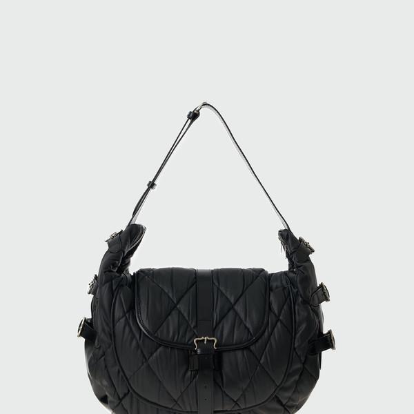 [4차 REORDER] HIND Buckled Hobo Bag - Black