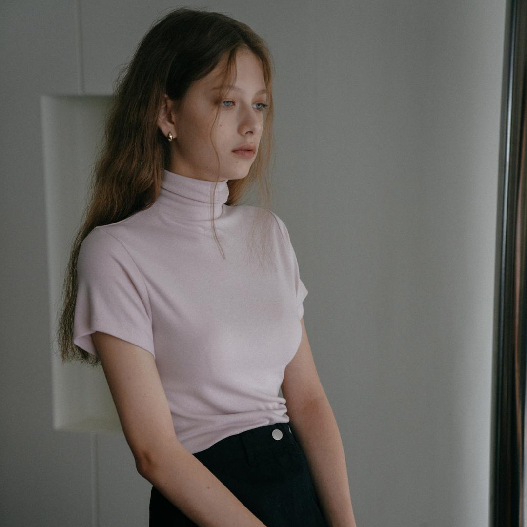 half polar t-shirt_lavender pink