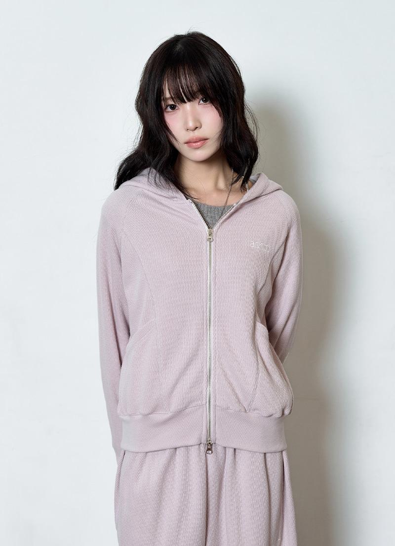 BUNNY TRAINING HOOD ZIP-UP / PINK