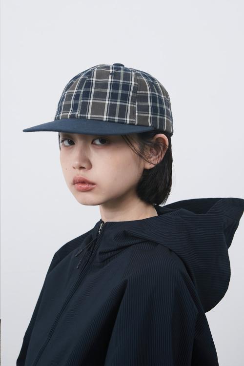 CHECK BALL CAP, GREEN NAVY