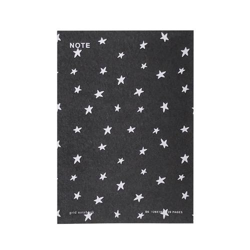 Grid Notebook_Star_Black