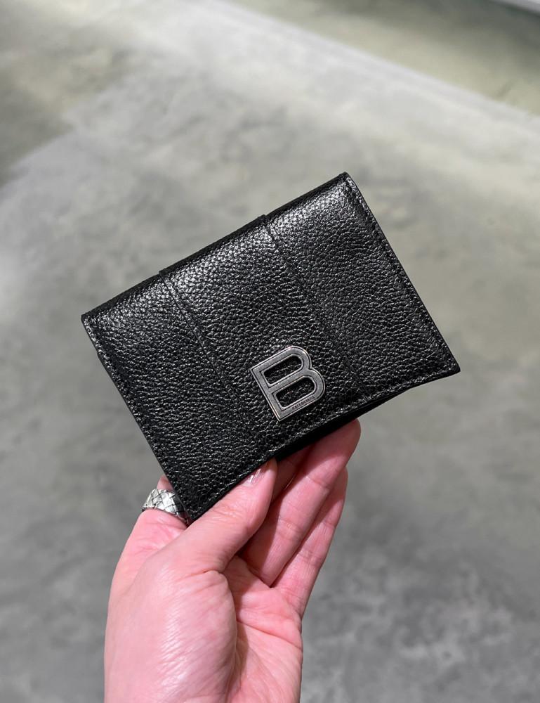 발렌시아가 아워글래스 B로고 폴드 카드 지갑 / BALENCIAGA HOURGLASS B LOGO FOLD CARD HOLDER [640765 1IZHY]