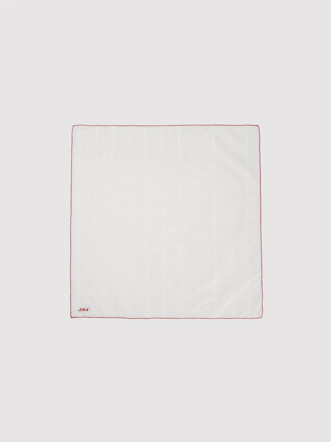L.B.M Pin Coat Scarf - White