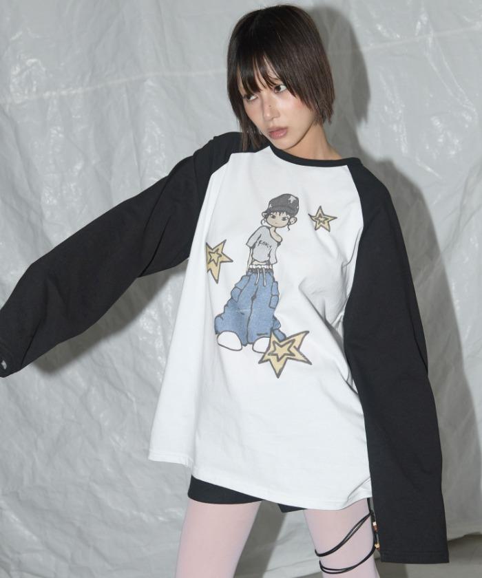 PONY STAR LONG SLEEVE (BLACK) F25QB095