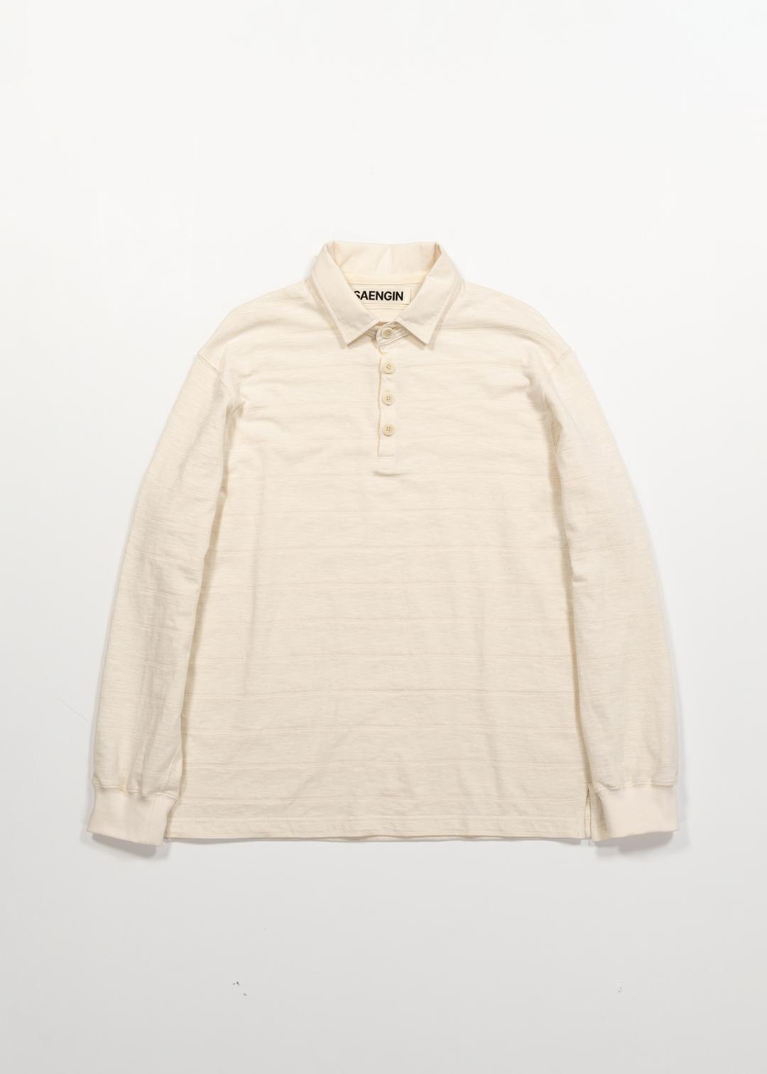 ORGANIC COTTON PK BUTTON SHIRT - IVORY