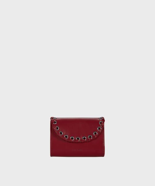 Eyelet Card Wallet (Red)