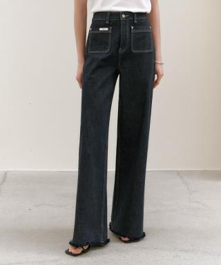 셀비 포켓 데님 팬츠_3COLORS