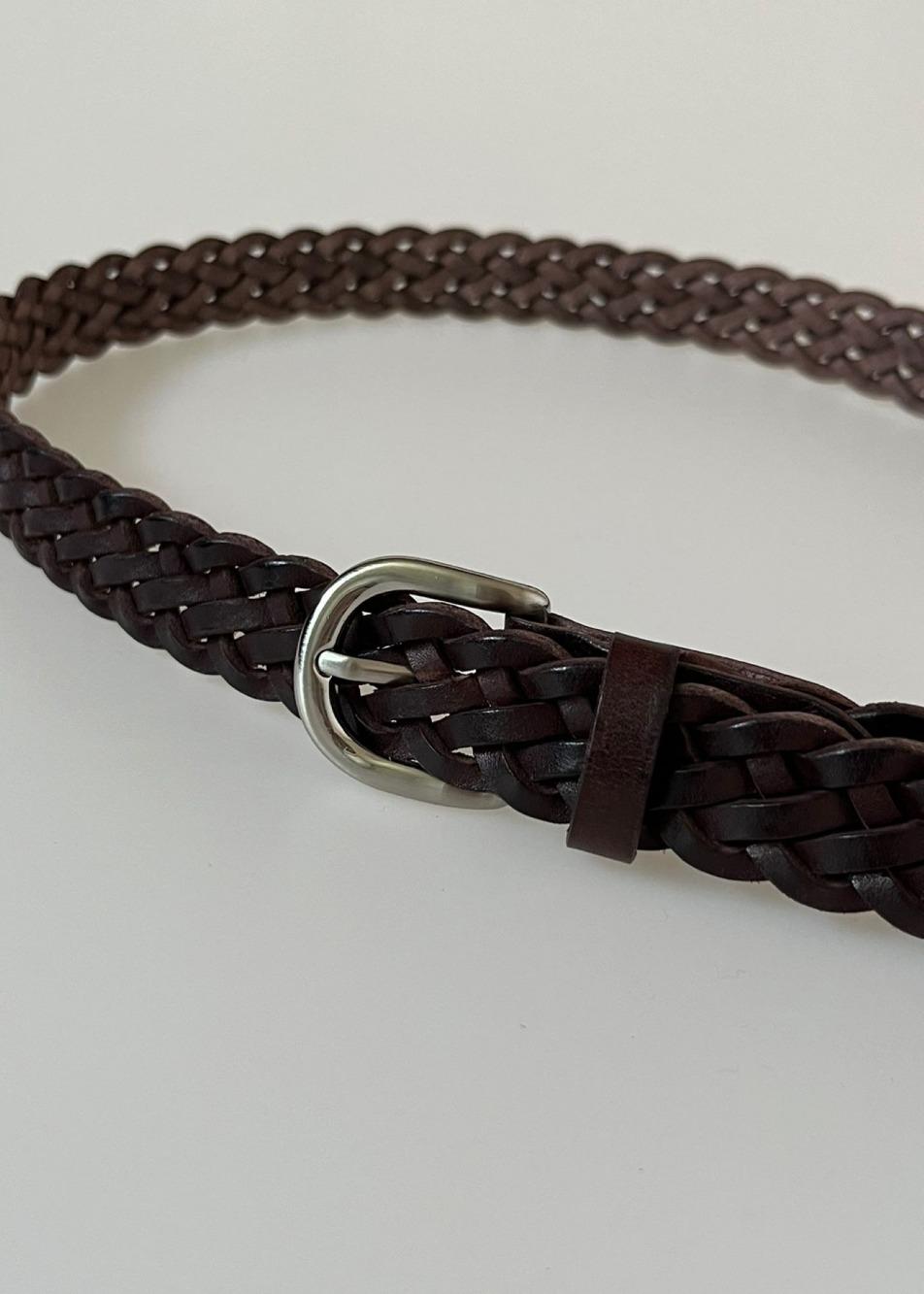 [소가죽100%] 트위스트 레더 벨트