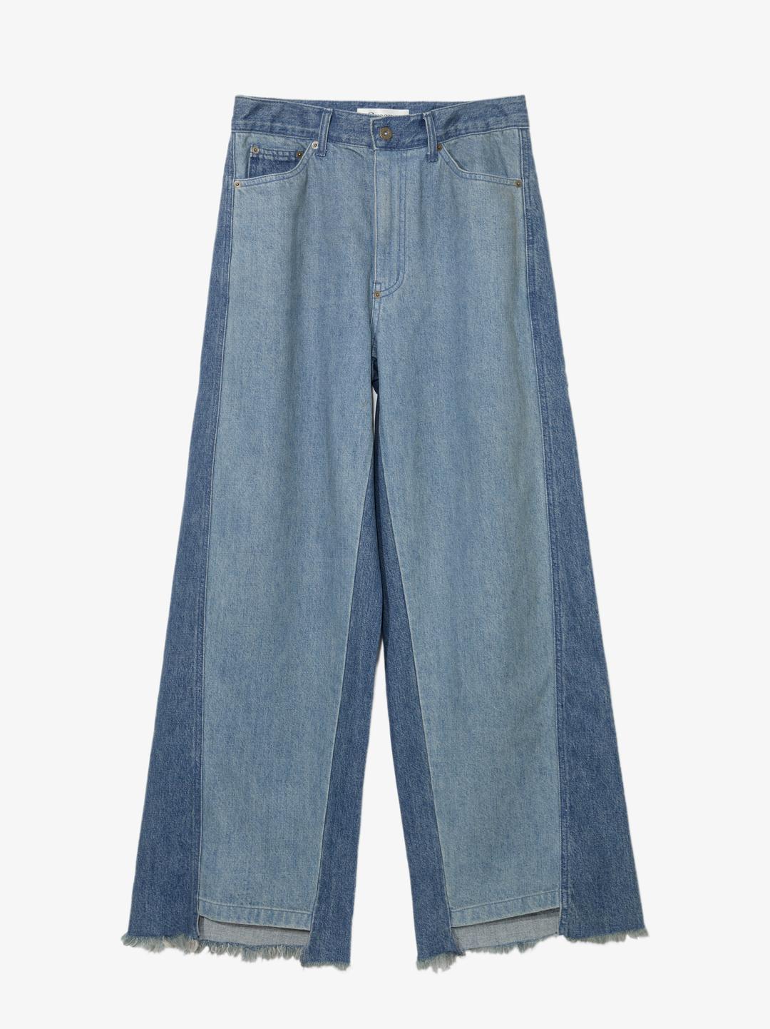Two Tone Denim Pants_Blue