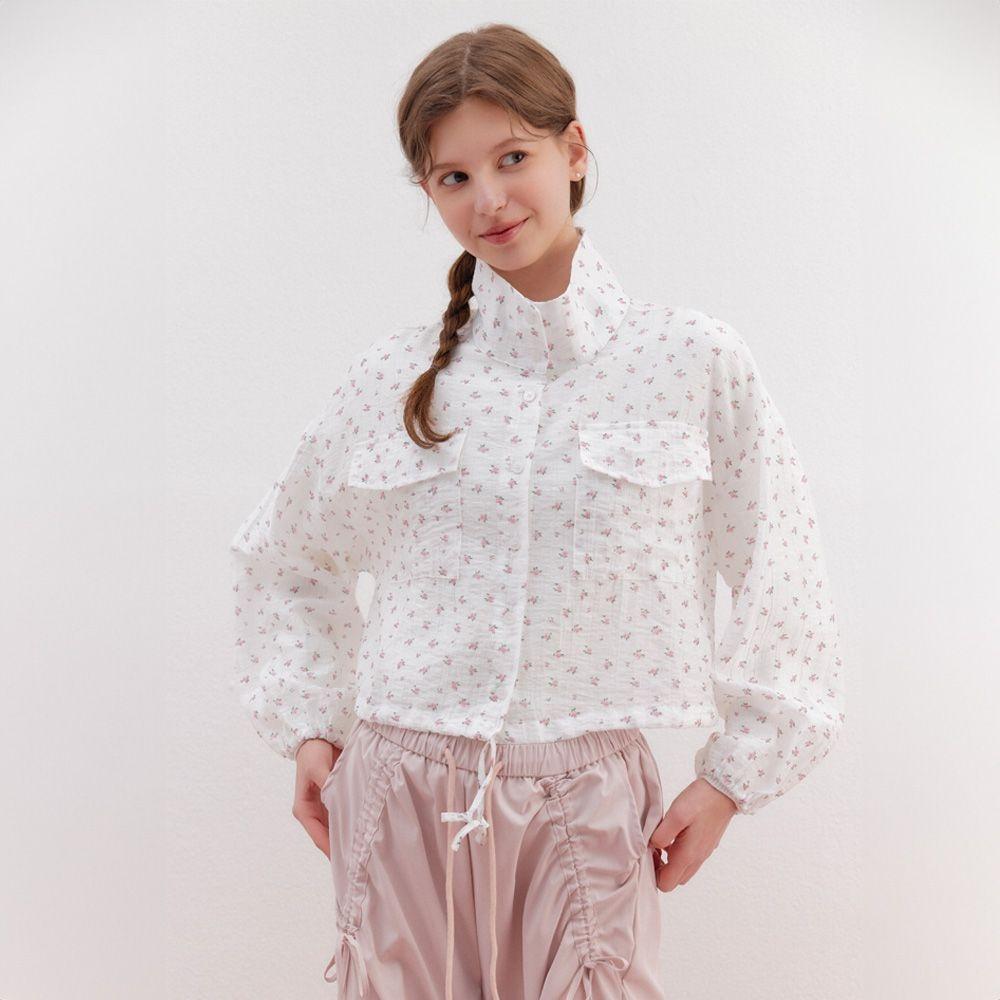 [25 신상] 플라워 하이넥 셔츠형 점퍼 (TKMAC2106)