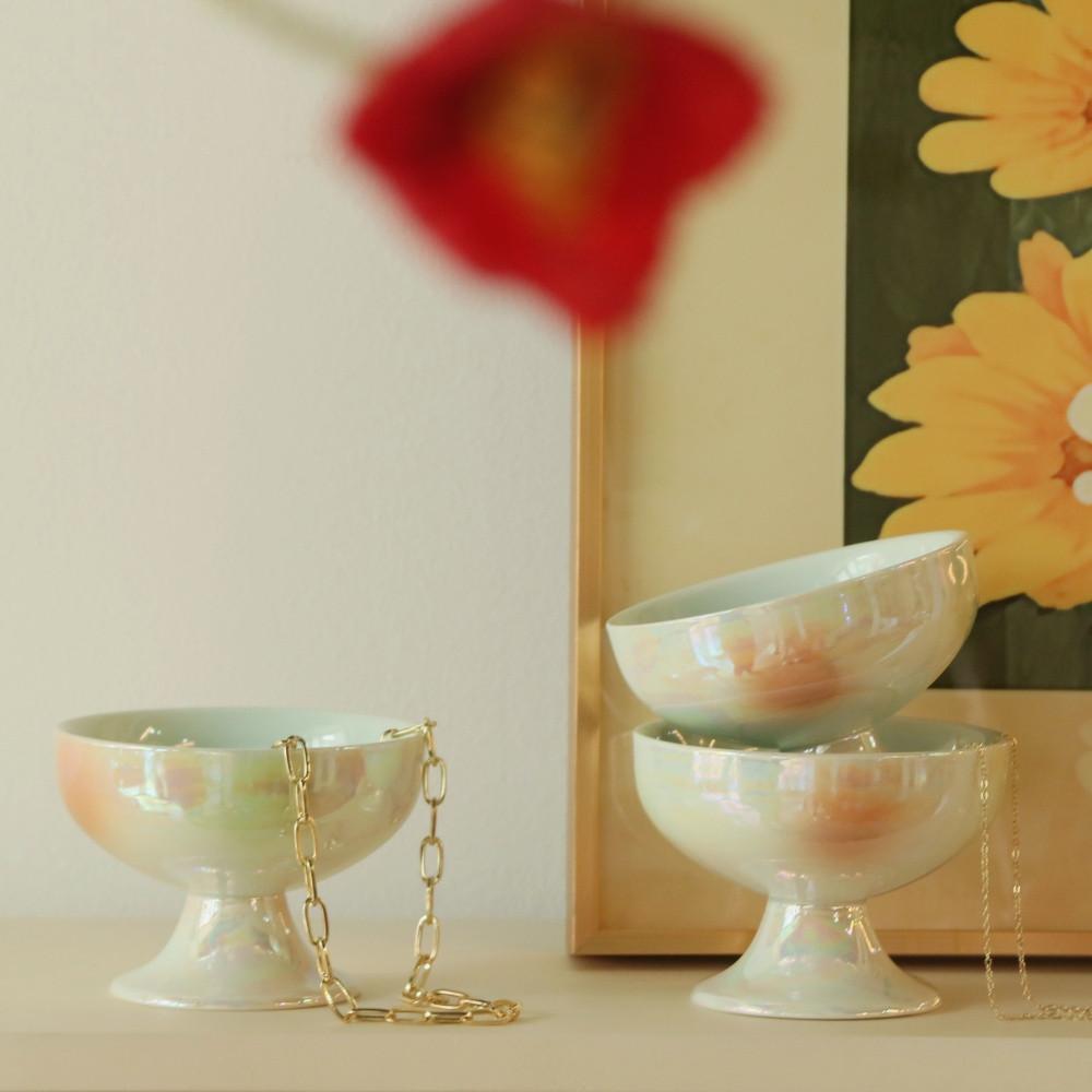 오로라 도자기 보울 글라스 홈 카페 인테리어 소품 장식 오브제 트레이
