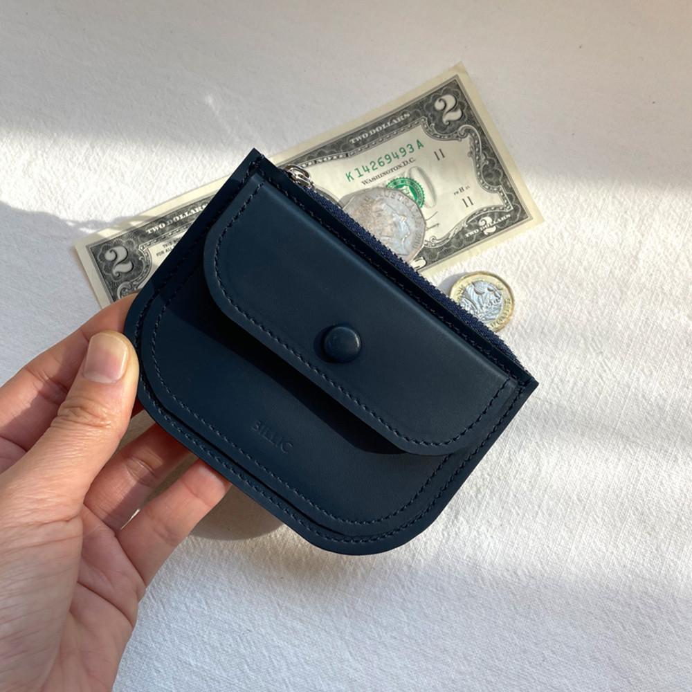 빌릭 미아 하프문 지갑 Navy 네이비 카드지갑 지퍼지갑 동전포켓