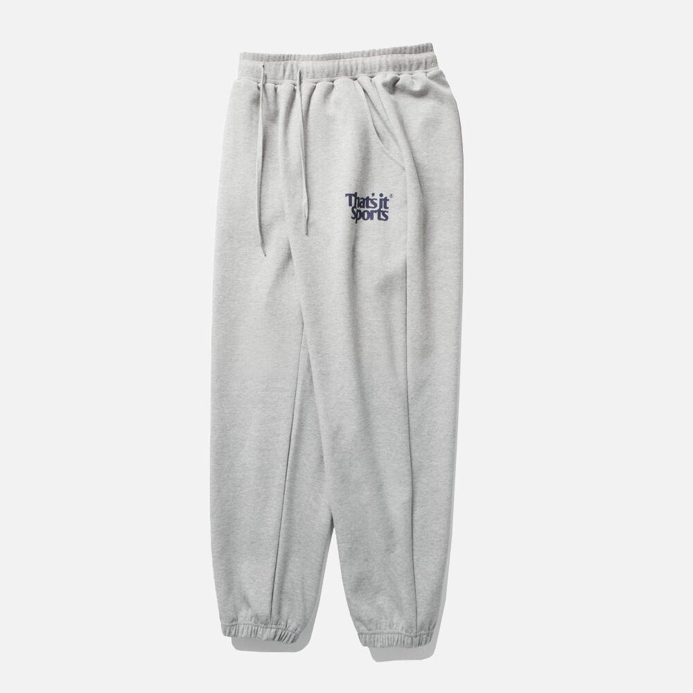 [ 크리스탈,이준기 착용 ]스포츠로고 와이드 스웨트 조거팬츠_그레이