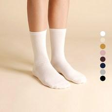 삭스팝 여성용 프리미엄 롱롱 골지 장목 양말 8켤레