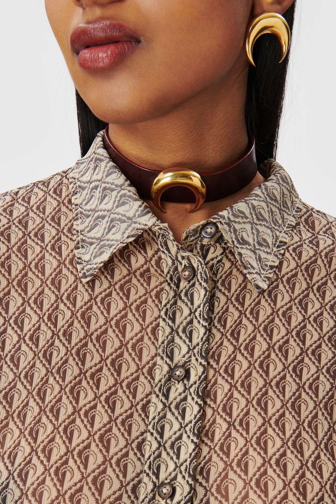 Regenerated Tin Moon Choker • Marine Serre