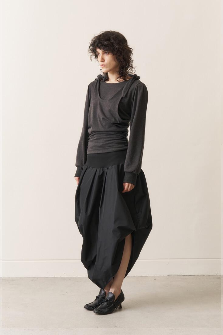 Asymmetric Balloon Skirt, Silence