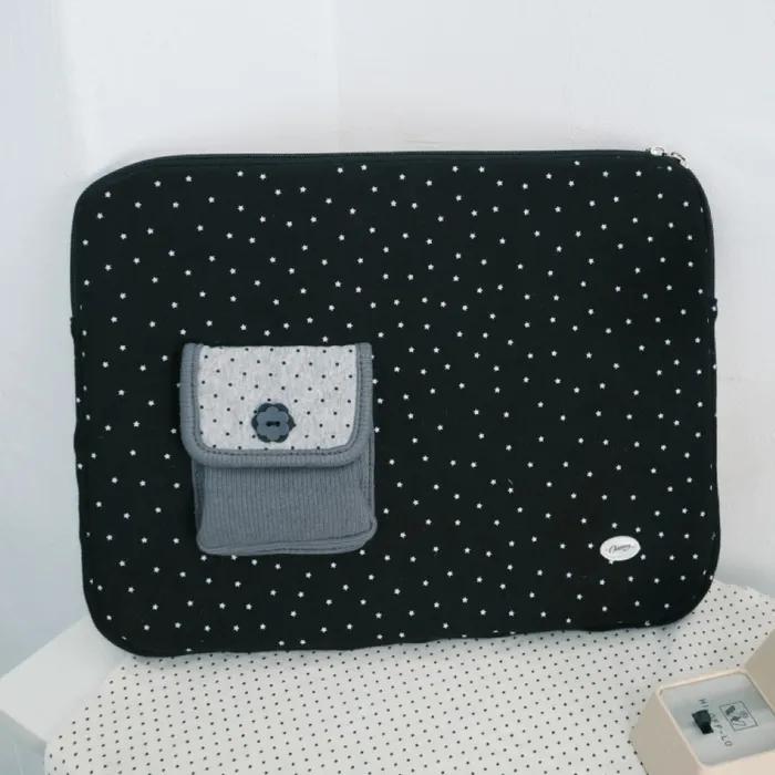 Star pocket notebook pouch_black