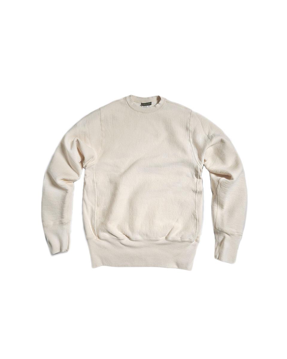 Cross Knit Crew Neck Sweat Shirts_Natural
