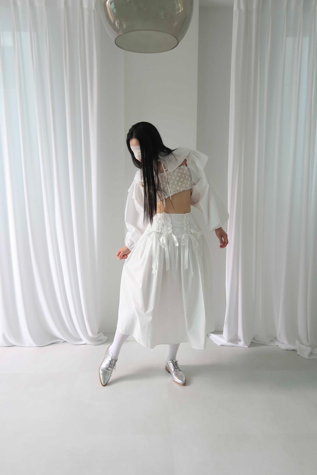 Luan frill ribbon skirt