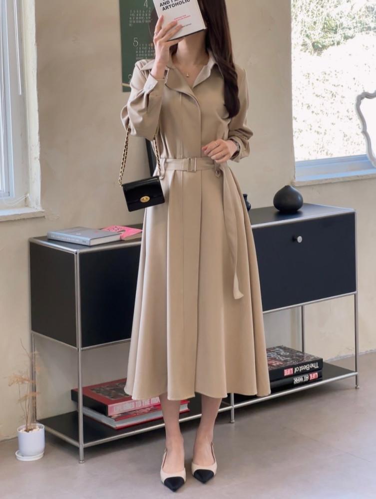 [베이지당일/주인장강추]루드 벨트 원피스(2color)
