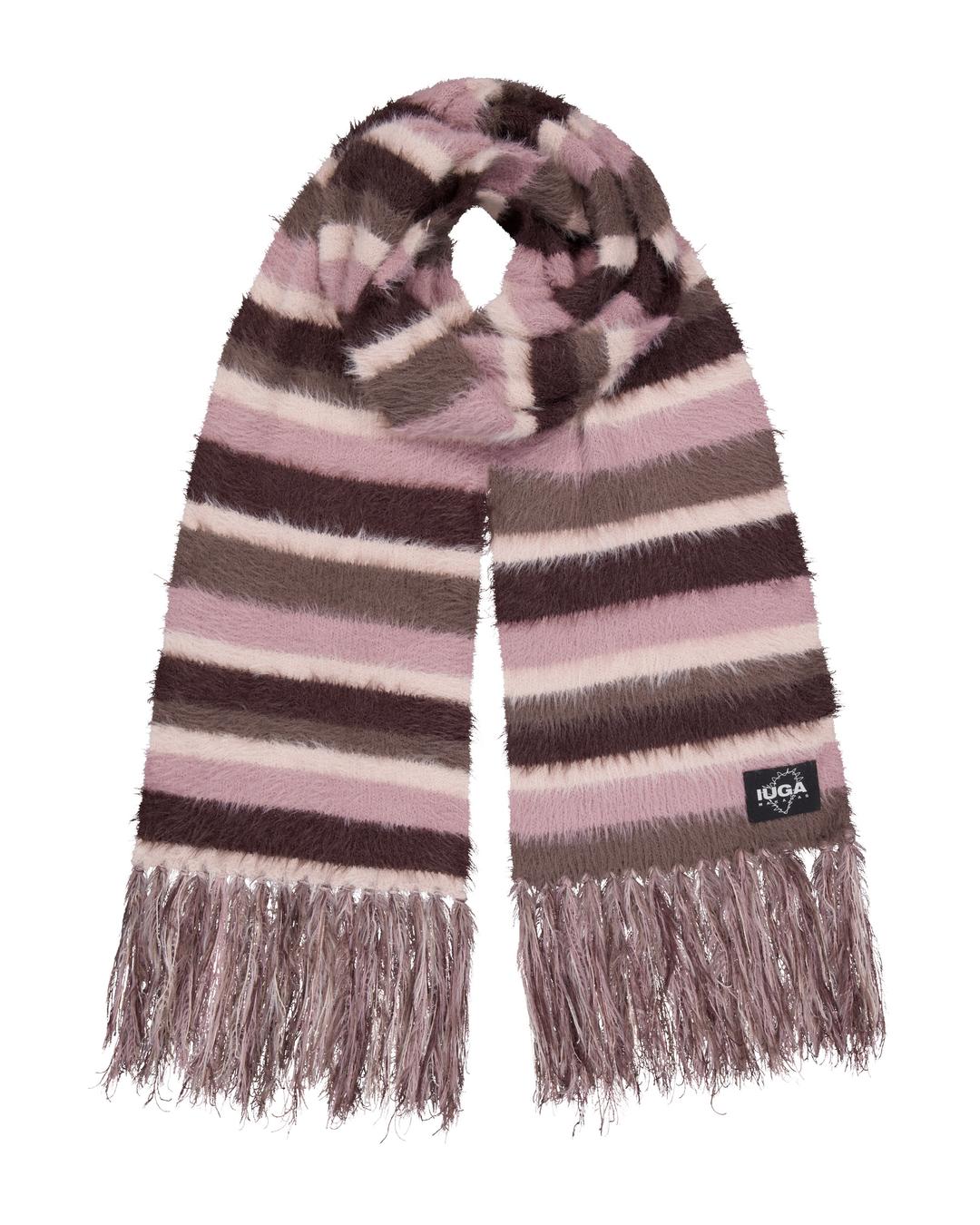 Striped Hairy Bold Muffler (Pink)