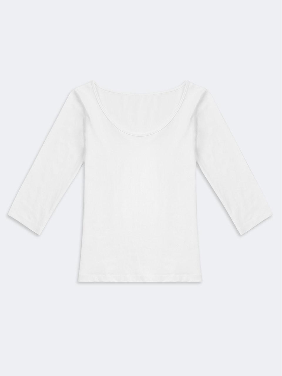 Convertible Three-quarter sleeve top White