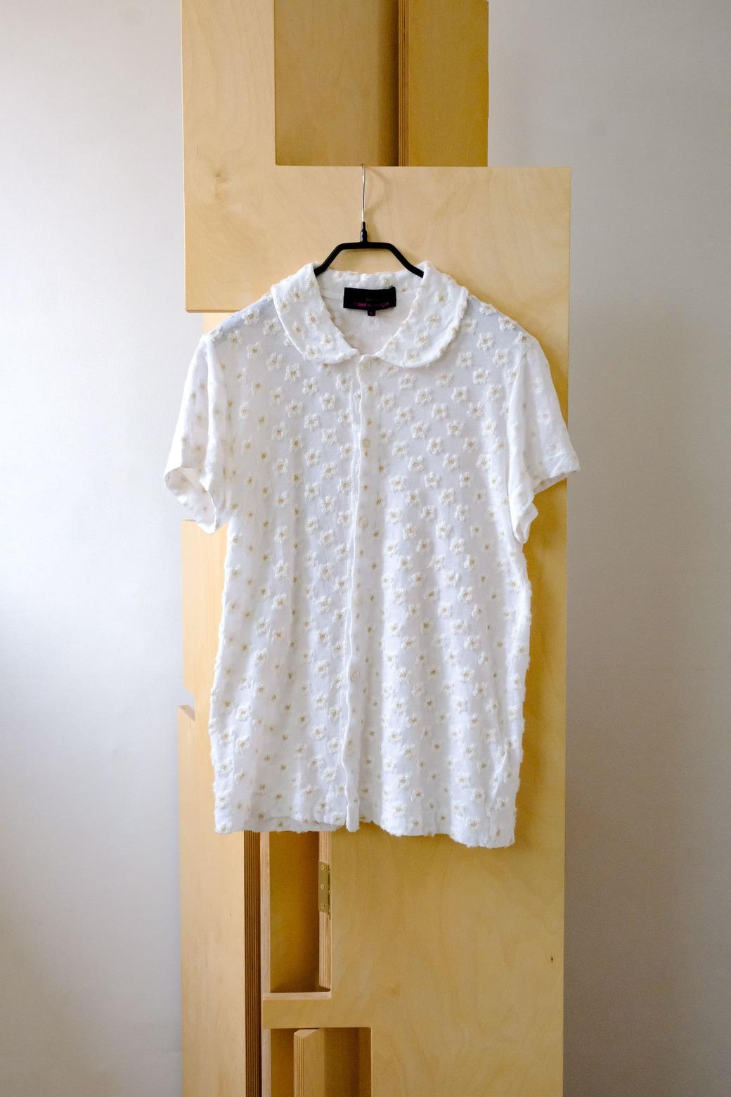tricot COMME des GARÇONS 2013 Round Collar Flower Pattern Shirt