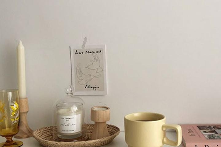 볼드 크림 홈카페 브런치 머그컵 (2color)