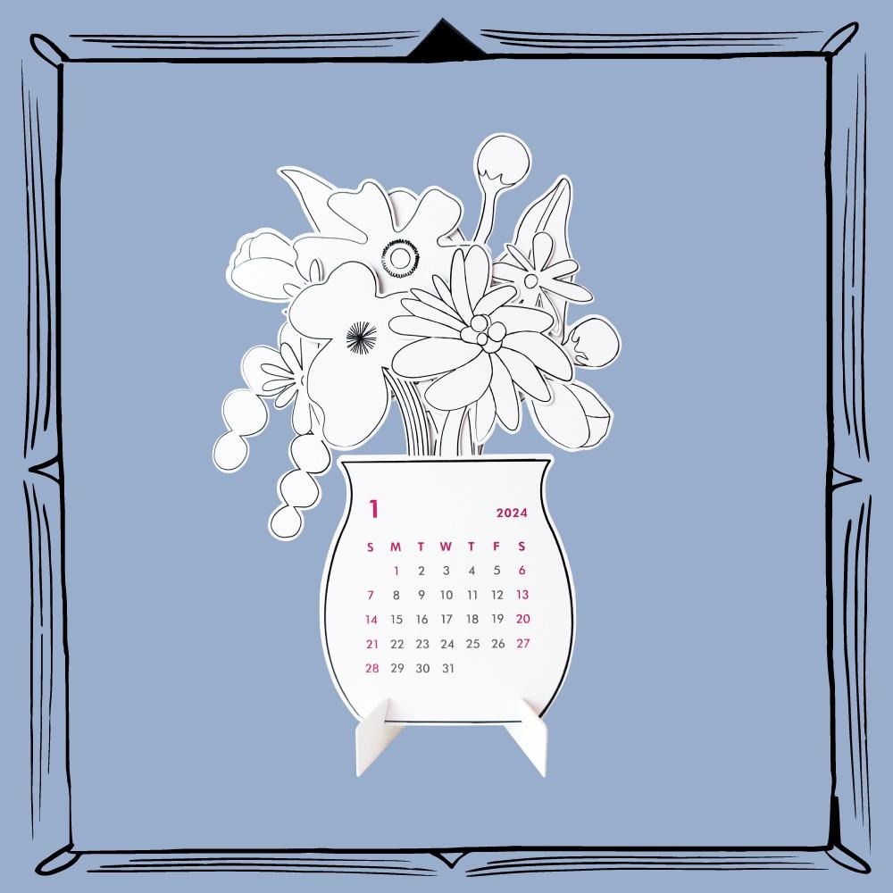 2024 블루밍 캘린더 - 컬러링ver.