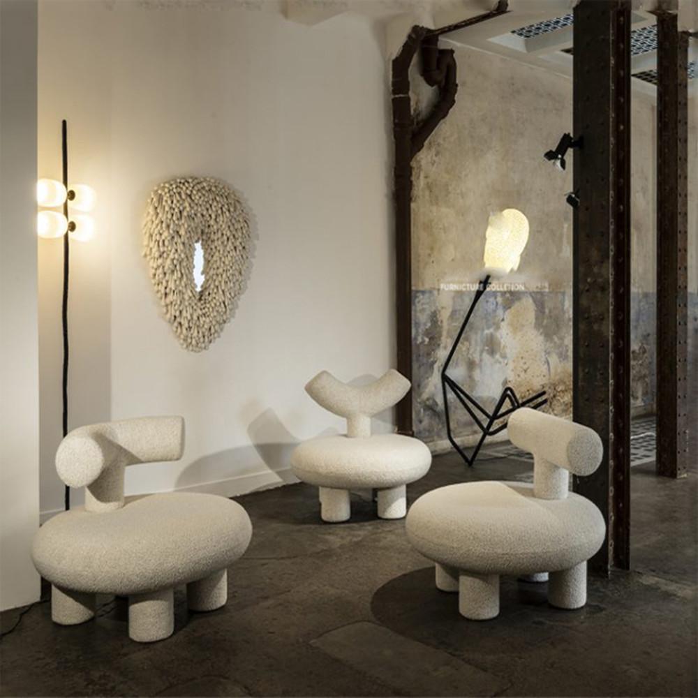 양털 의자 올가 Olga 체어 구름소파 1인 카페인테리어 Who are you chair