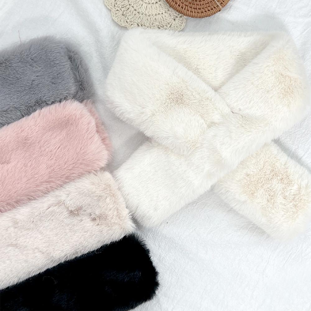 고급 페이크 밍크퍼 따뜻한 겨울 털목도리