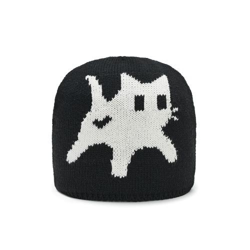 LITTLE CAT KNIT HAT_BLACK