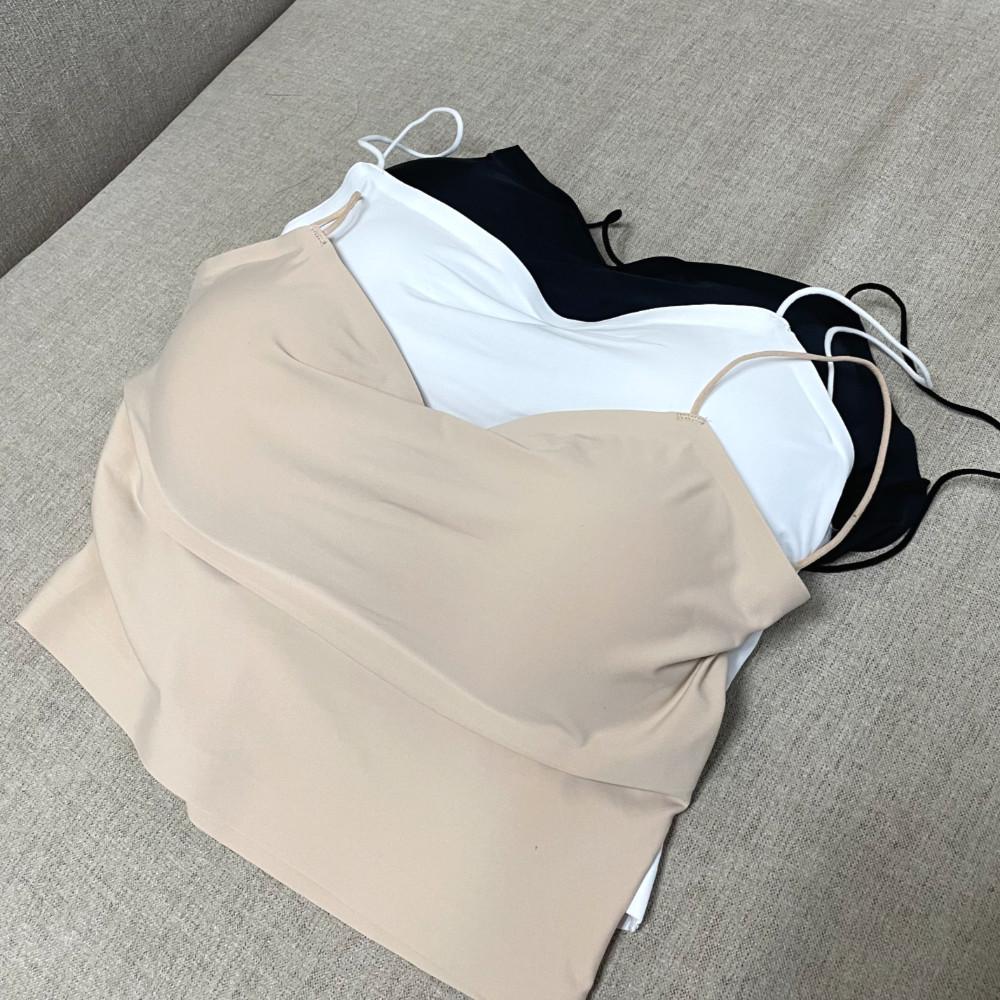 얇은 끈의 심리스 브라 편안한 시원한 브라렛