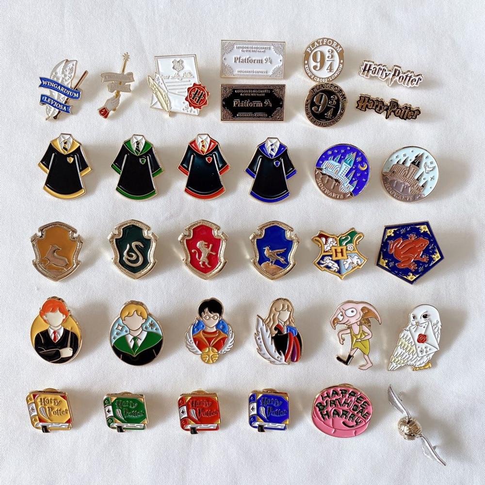 [마들렌 수] 해리포터 도비 호그와트 헤드위그 헤르미온느 론 골드스니치 브로치 뱃지 핀