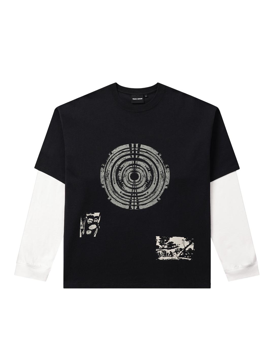 INSANE PENTAGRAM LAYERED LONG SLV_WASHED BLACK