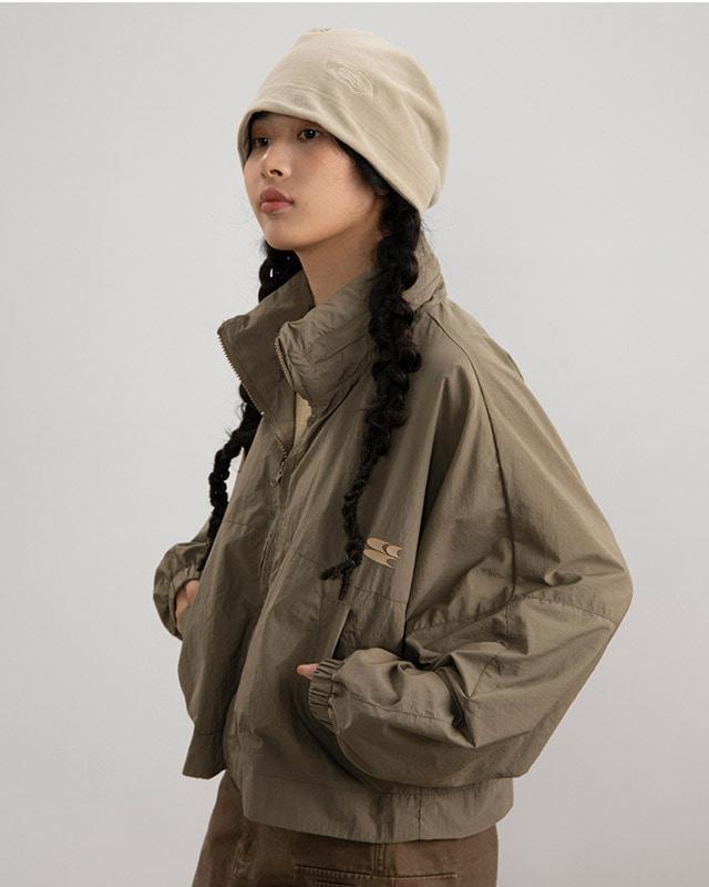 CRYINGCENTER 크롭 윈드브레이커 자켓 (브라운)