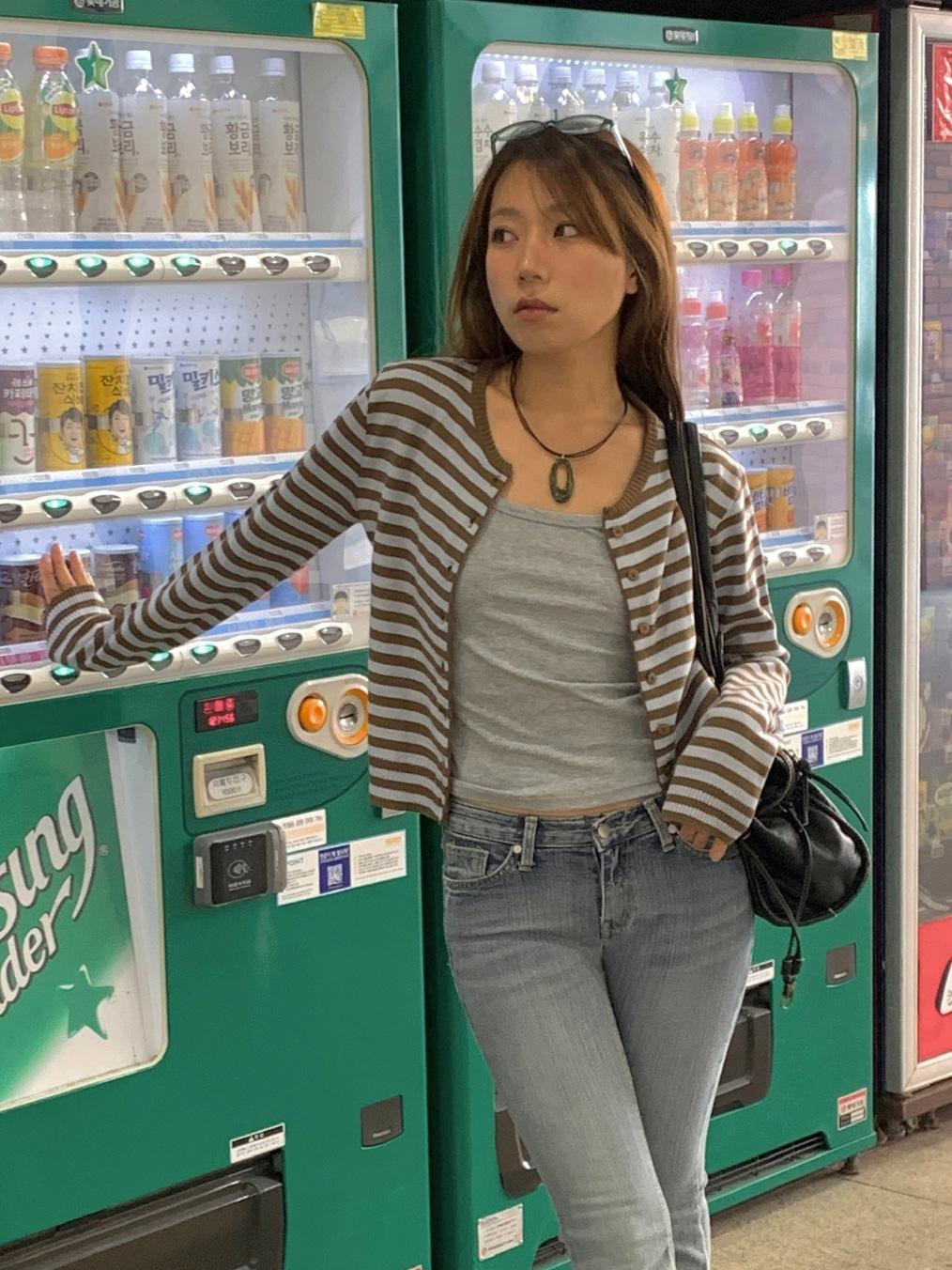 ROUND STRIPE CARDIGAN