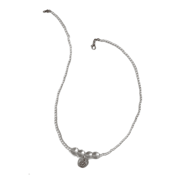 [viviflo] signiture neckglace _clear / 플라워참 선택가능
