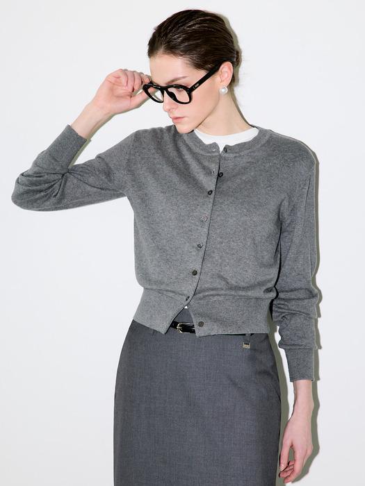 캐시미어 라운드 가디건