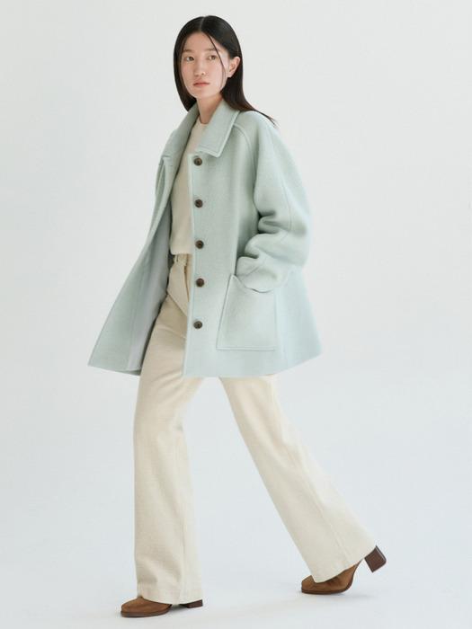 Boukle Raglan Half Coat-Lightblue