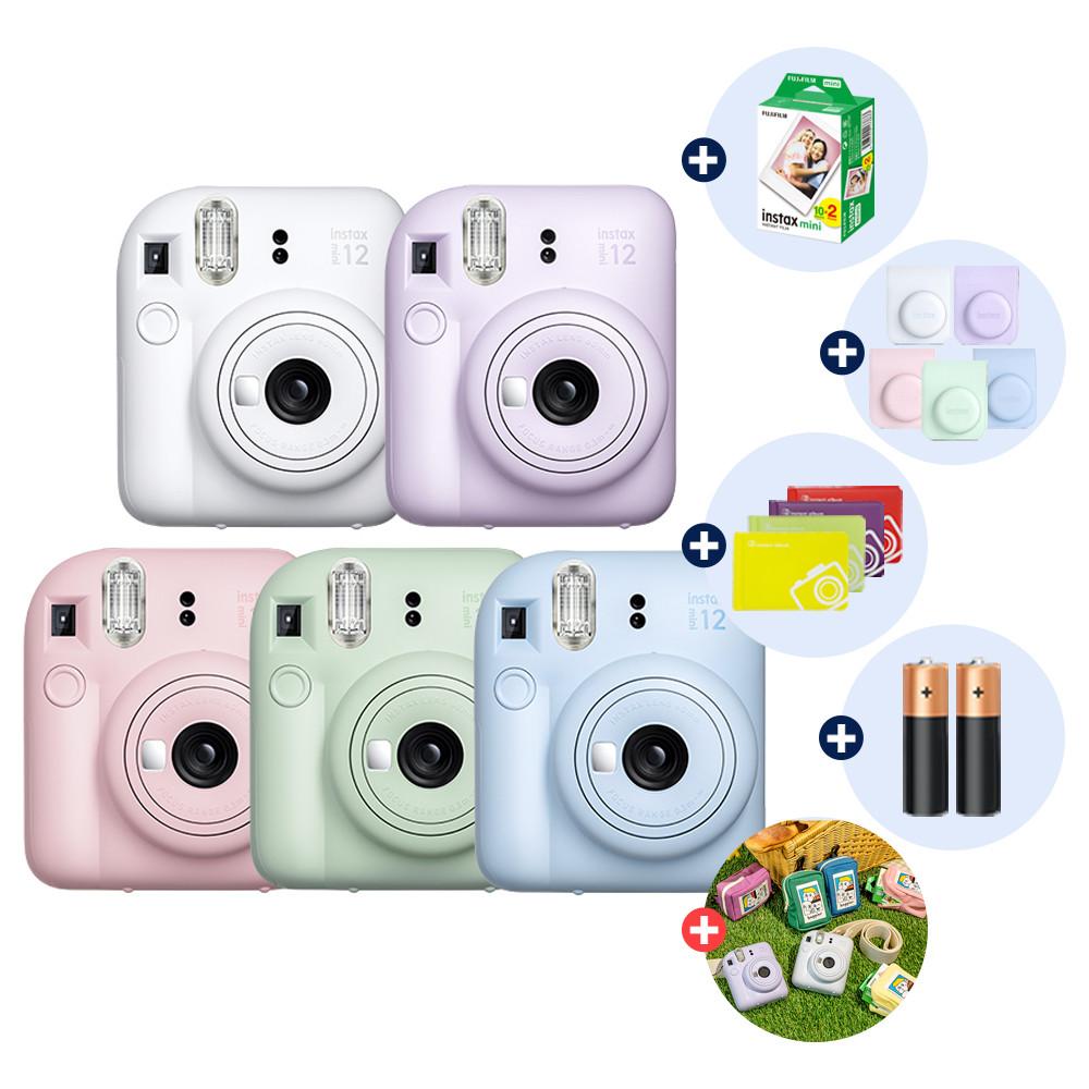 [신제품]인스탁스 미니12+필름2팩+케이스+선물/폴라로이드 즉석 카메라/미니11 후속모델