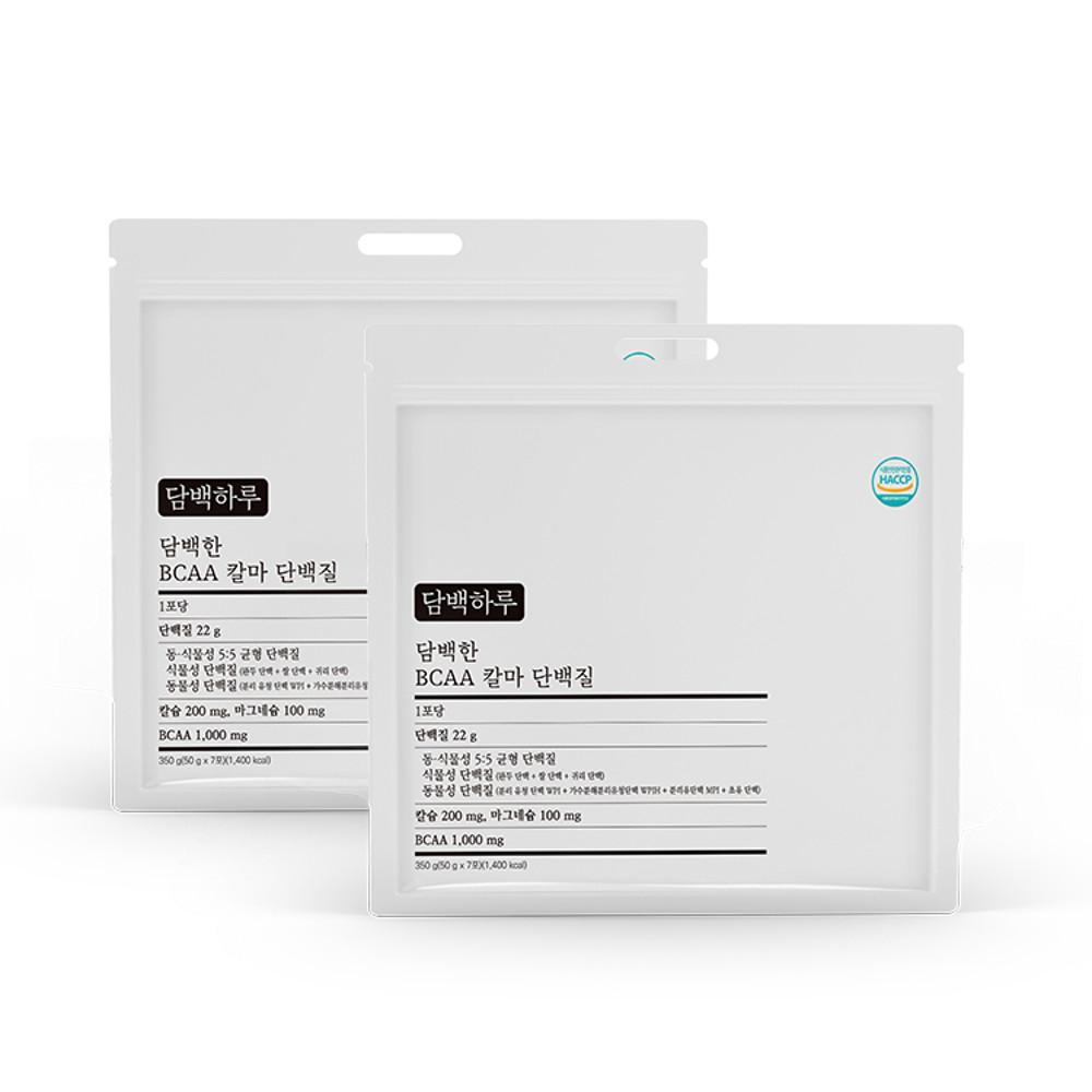 담백하루 담백한 BCAA 칼마 단백질 22g 14포(2주분) 식물성/동물성 단백질 분리유청단백
