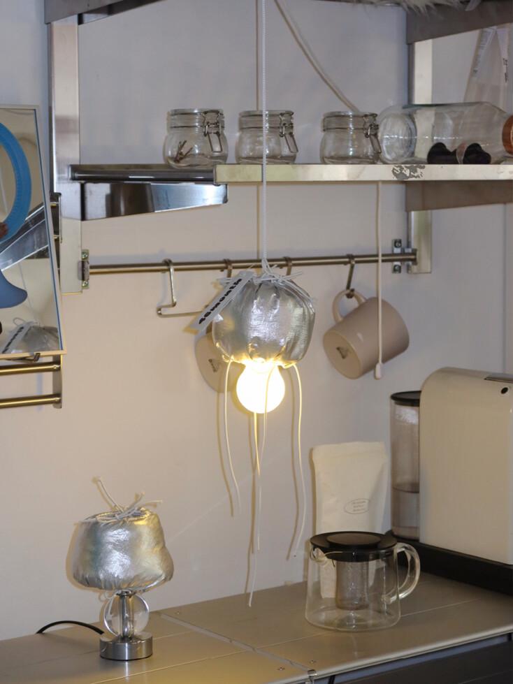 SILVER HANGING LAMP