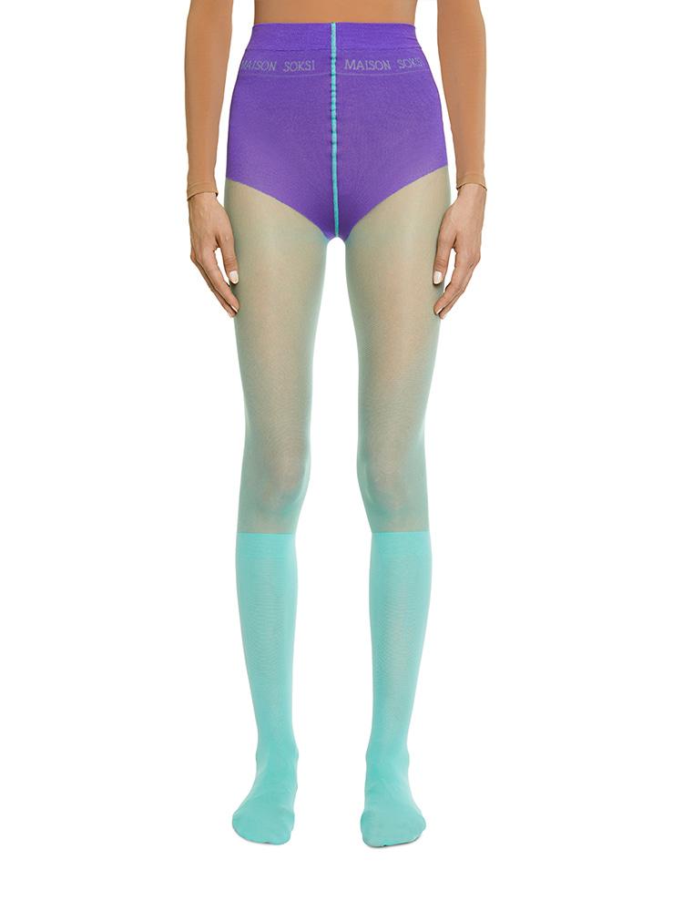 BLUE PURPLE ASTRAL TIGHTS  메종 속시 블루 퍼플 아스트랄 타이츠